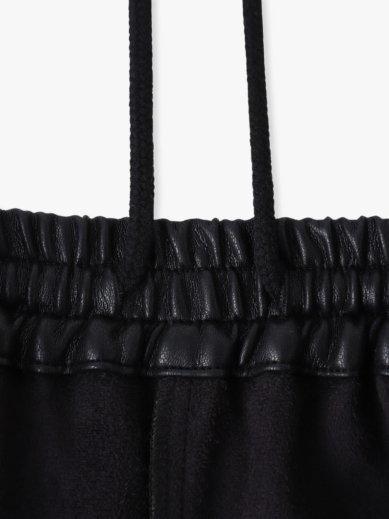 フェイクレザーバレルパンツ 詳細画像 black 2