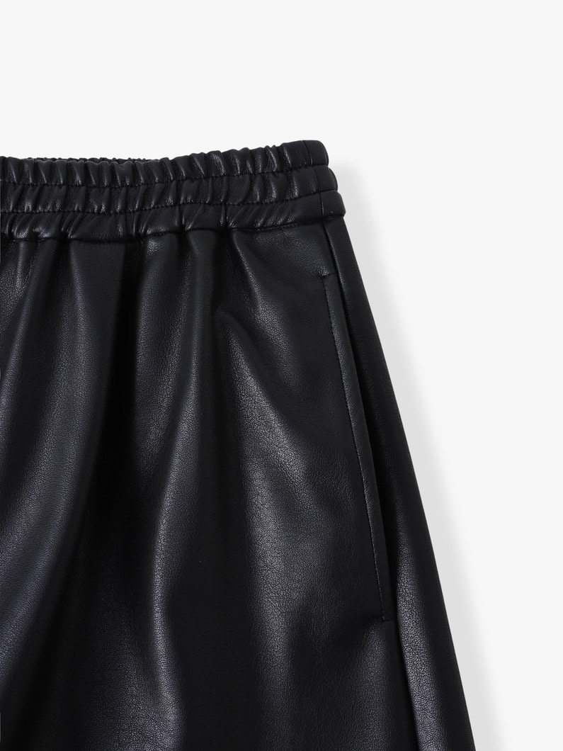 フェイクレザーバレルパンツ 詳細画像 black 3