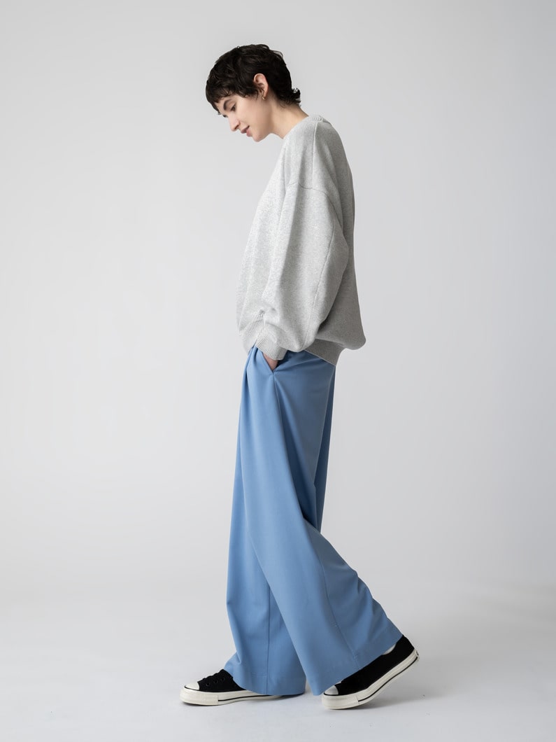 ワイド イージーパンツ（ライトブルー/グレー） 詳細画像 light blue 2