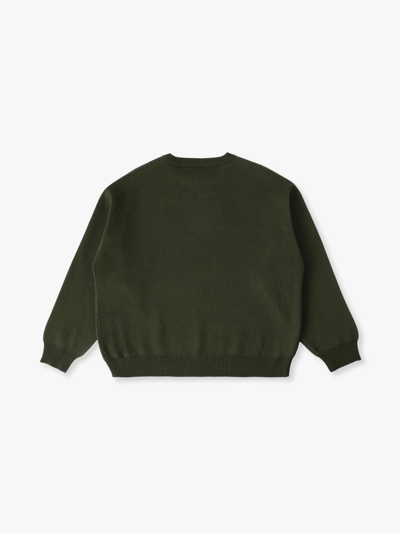 ジャカード ロゴニット プルオーバー 詳細画像 olive 1