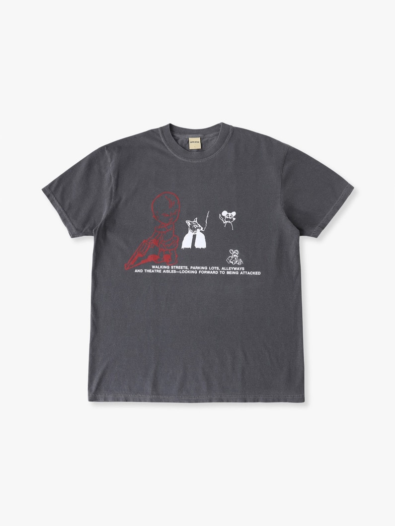 ディプレッションテスト プリンテッド ティー 詳細画像 black