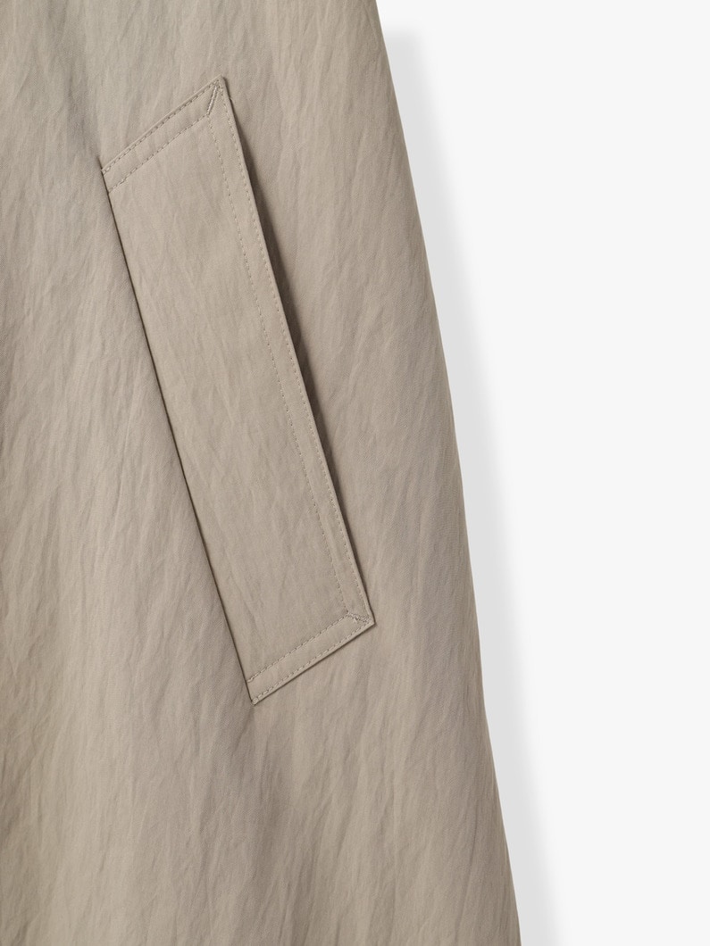 ライトシュリンクコットン ロングコート（ベージュ） 詳細画像 beige 3