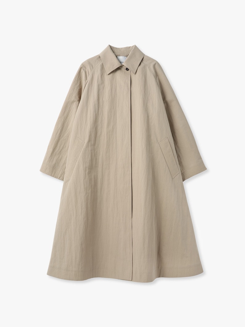 ライトシュリンクコットン ロングコート（ベージュ） 詳細画像 beige 1