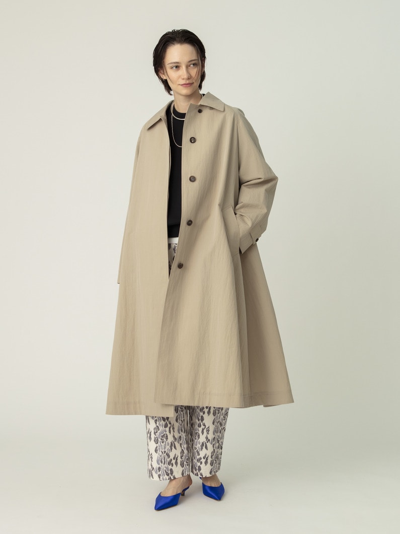 ライトシュリンクコットン ロングコート（ベージュ） 詳細画像 beige 2