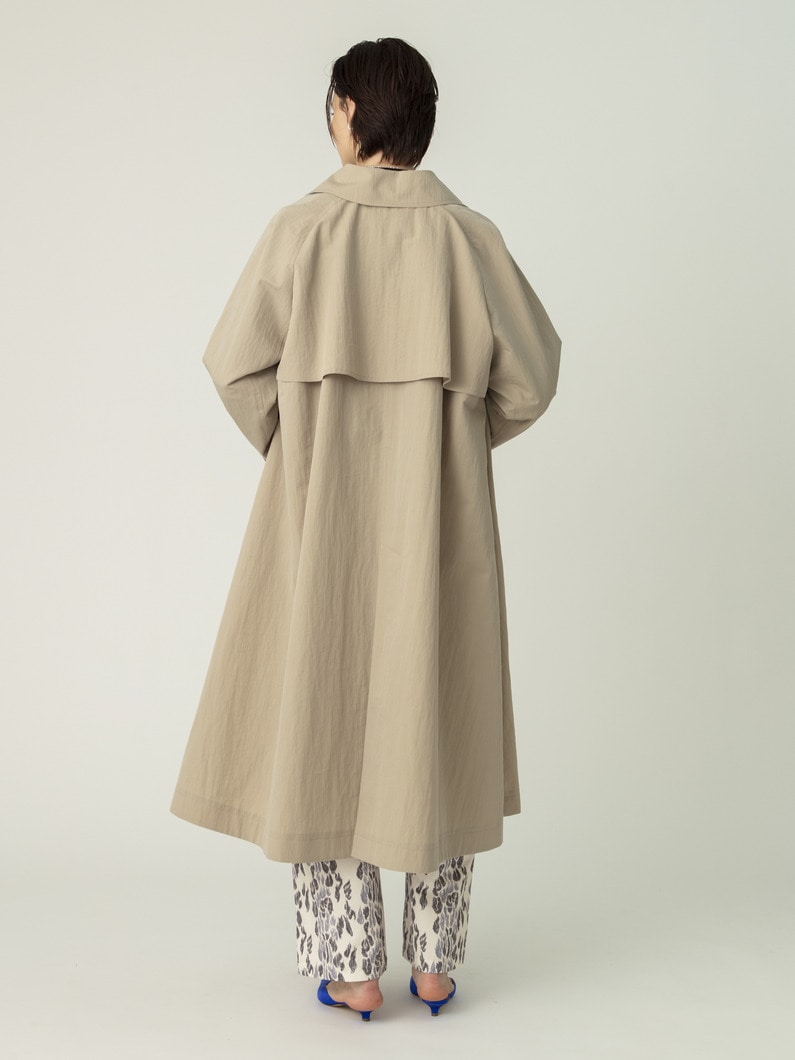 ライトシュリンクコットン ロングコート（ベージュ） 詳細画像 beige 3