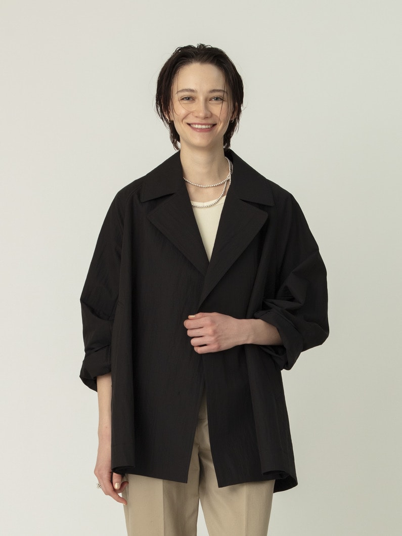 ライトシュリンクコットン ショートコート 詳細画像 black 1