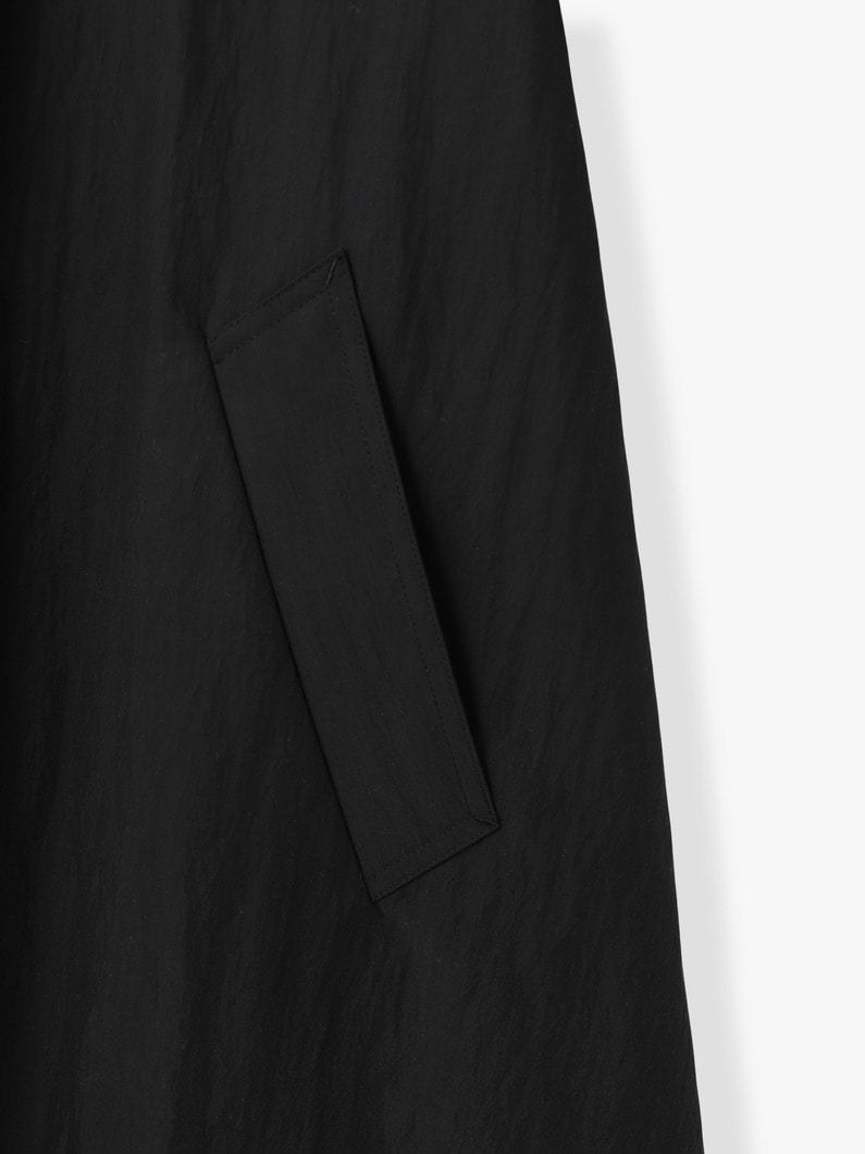ライトシュリンクコットン ロングコート 詳細画像 black 3