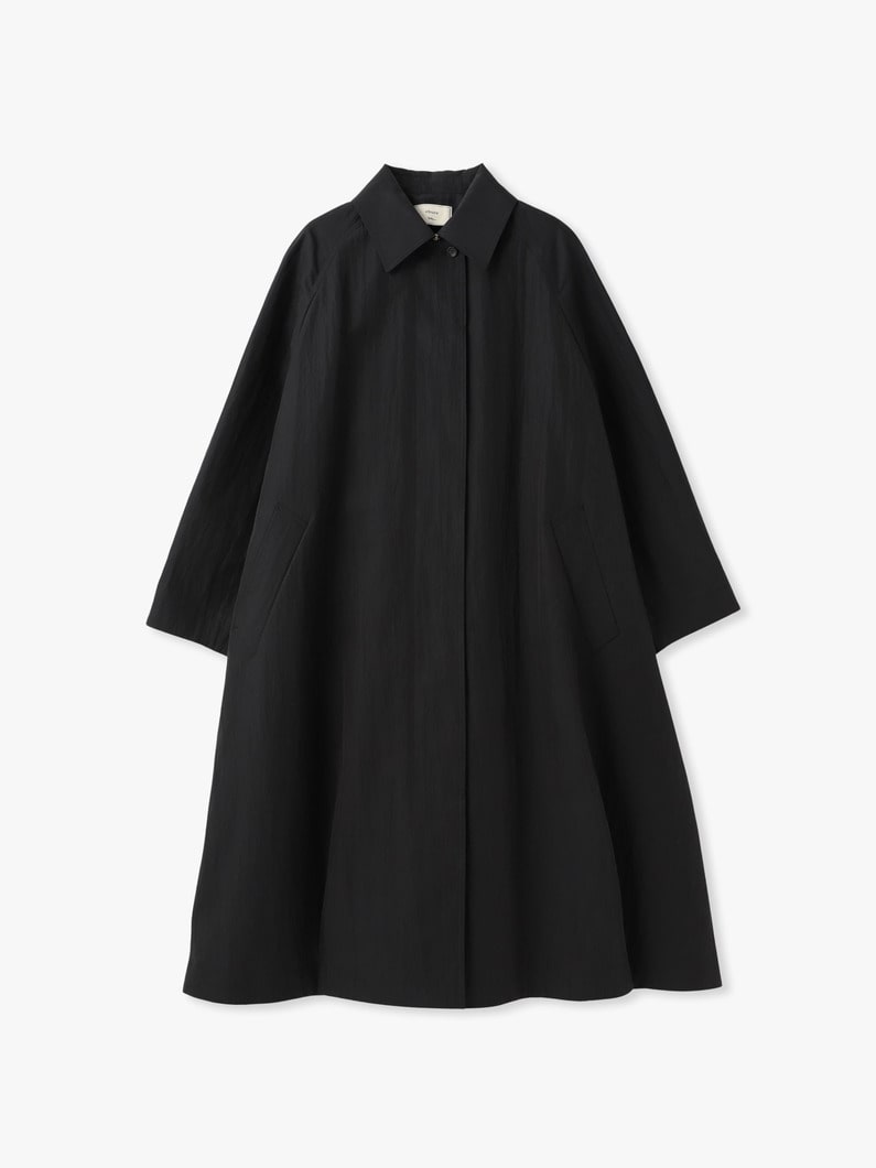 ライトシュリンクコットン ロングコート 詳細画像 black 4