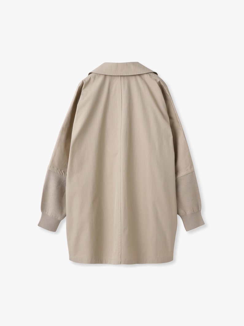 リブ スリーブ ショートコート 詳細画像 beige 1