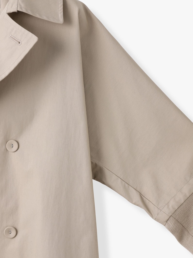 リブ スリーブ ショートコート 詳細画像 beige 2