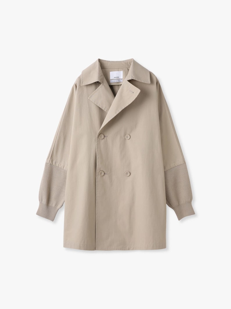 リブ スリーブ ショートコート 詳細画像 beige 2