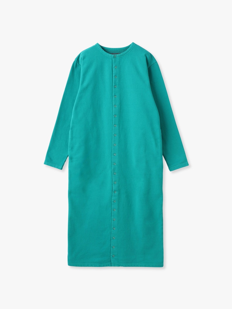 ドットボタン カットソー ドレス 詳細画像 green