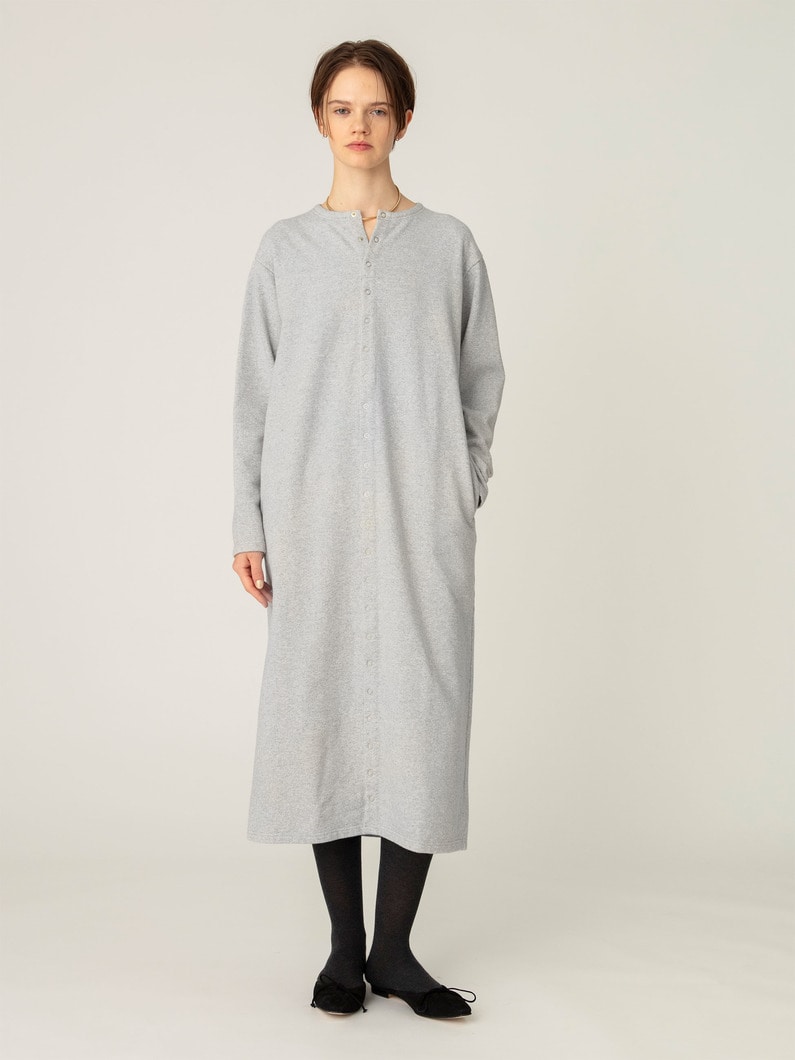 ドットボタン カットソー ドレス 詳細画像 top gray 1