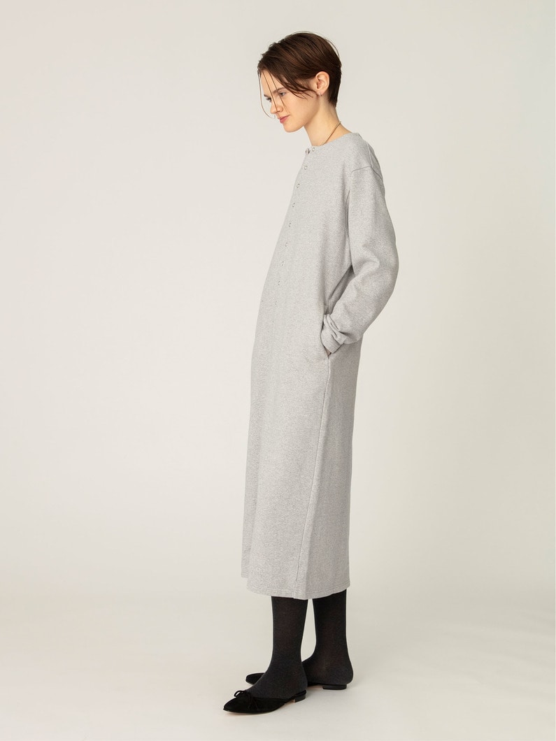 ドットボタン カットソー ドレス 詳細画像 top gray 2