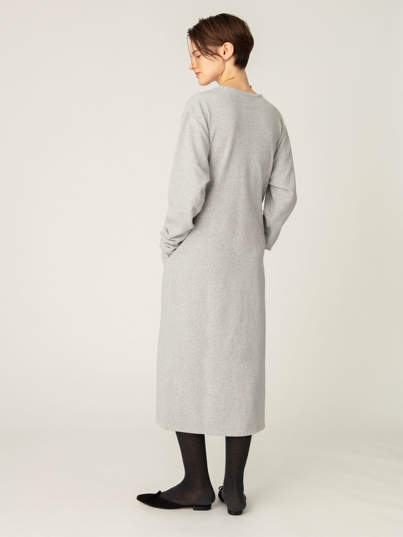 ドットボタン カットソー ドレス 詳細画像 top gray 3