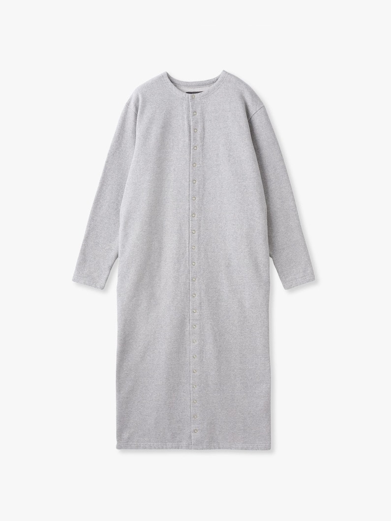 ドットボタン カットソー ドレス 詳細画像 top gray 4