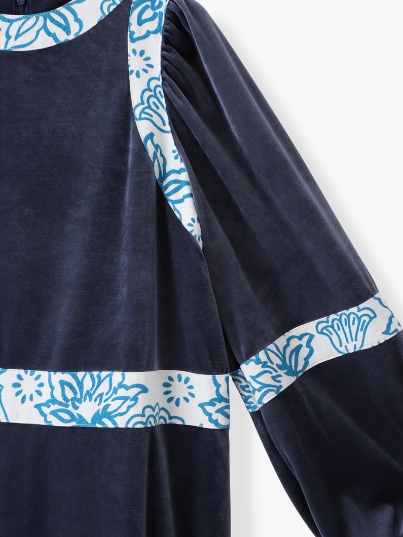 ベロア ロングドレス 詳細画像 navy 2