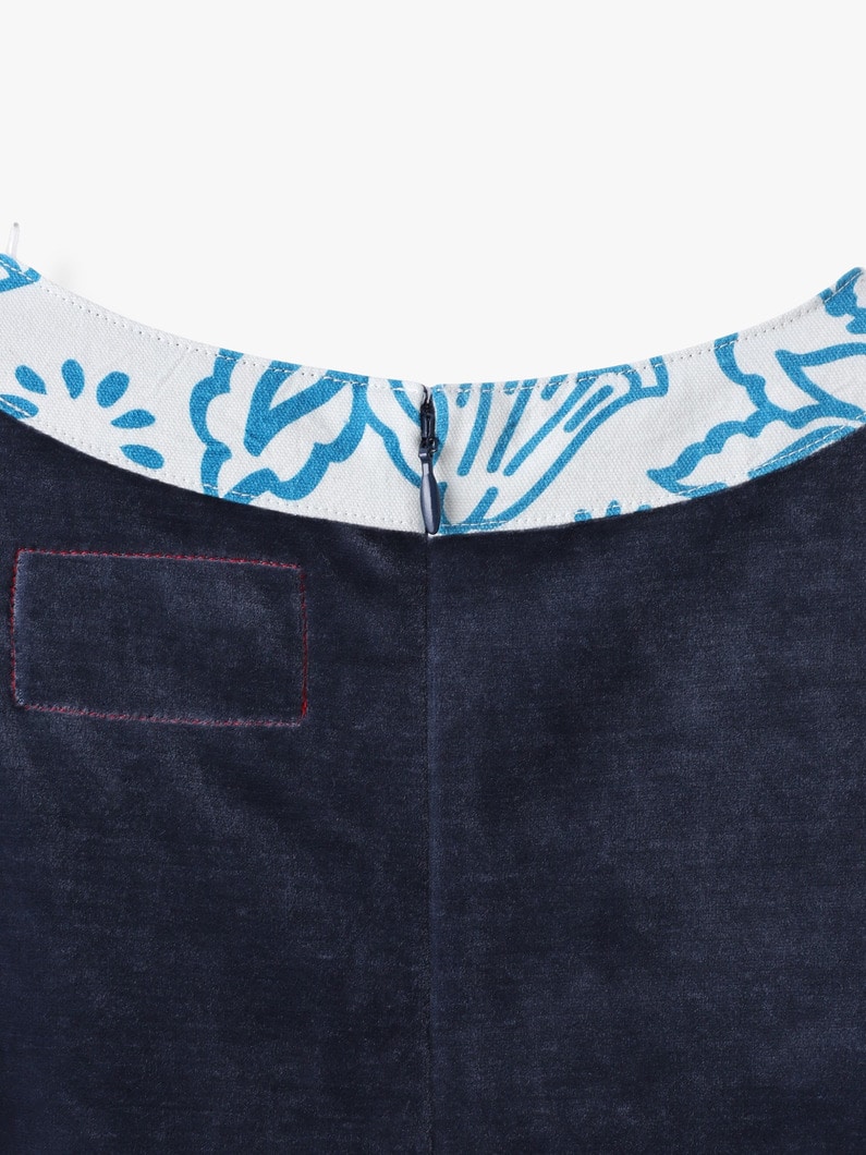 ベロア ロングドレス 詳細画像 navy 3