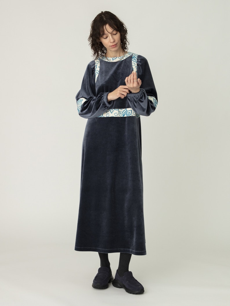 ベロア ロングドレス 詳細画像 navy 1