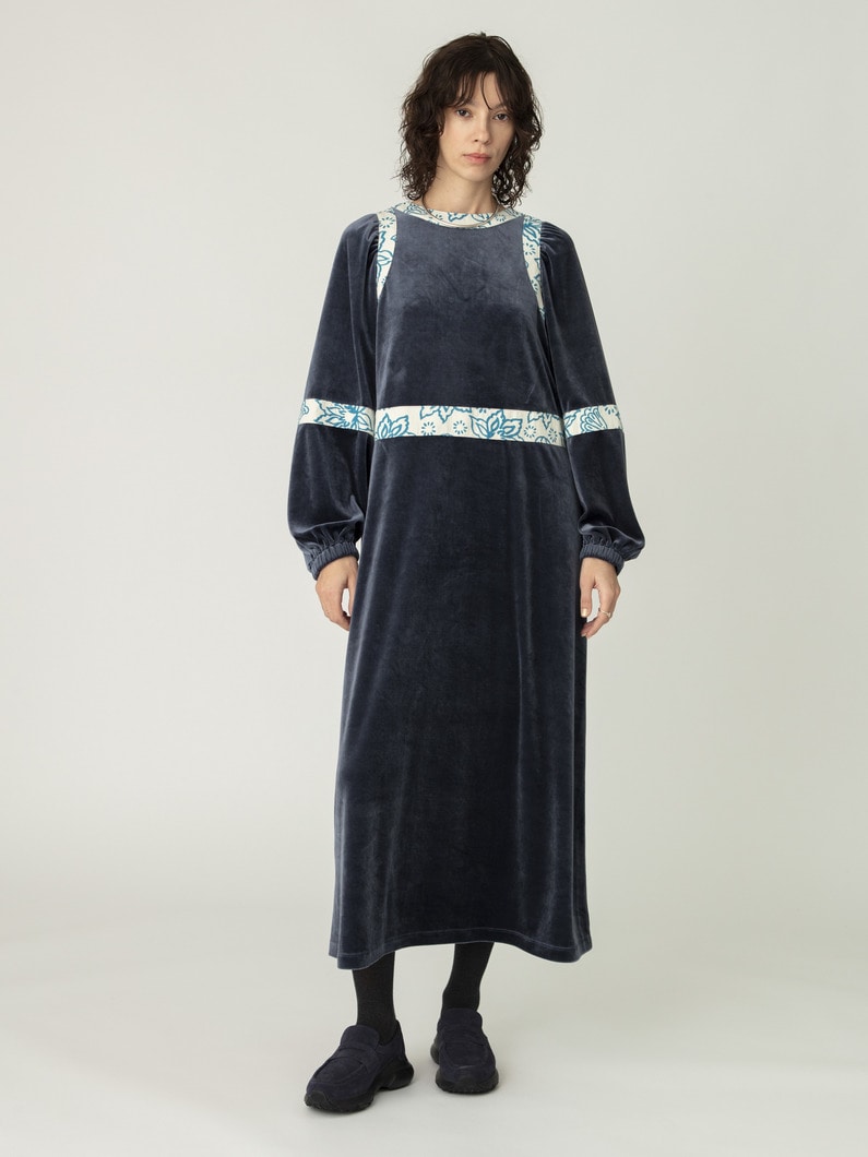 ベロア ロングドレス 詳細画像 navy 2