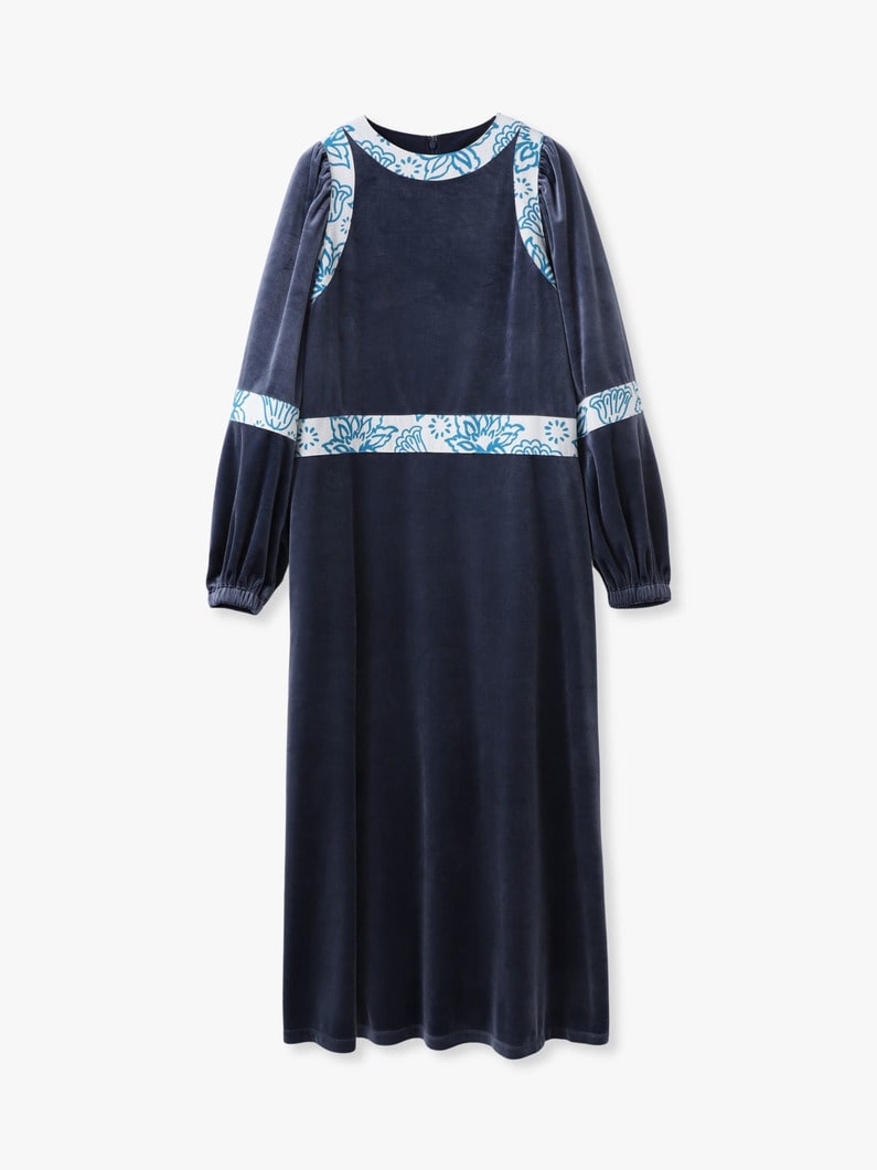 ベロア ロングドレス 詳細画像 navy 4
