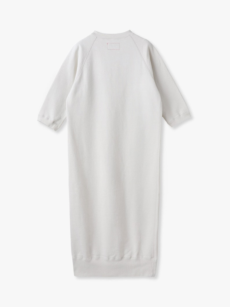 ハーフジップ スウェット ドレス（アイボリー/ブラック） 詳細画像 black 1