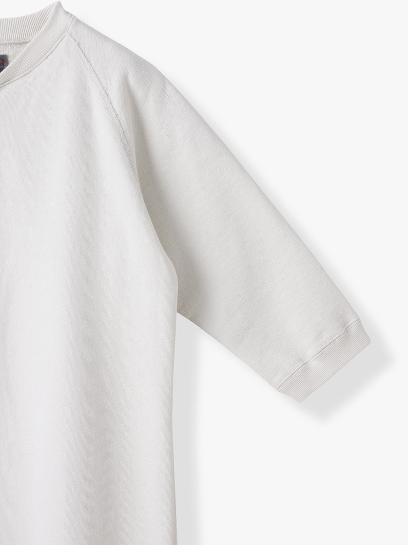 ハーフジップ スウェット ドレス（アイボリー/ブラック） 詳細画像 black 2