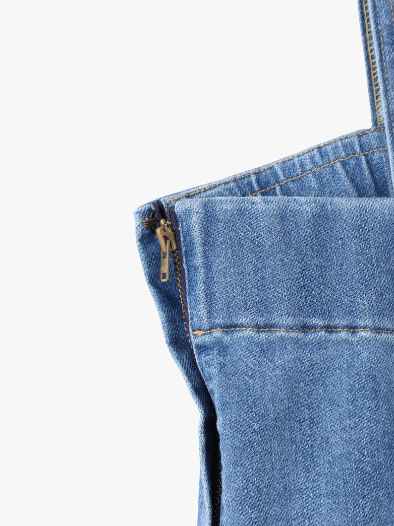 ストレッチ デニム ミニドレス 詳細画像 blue 3