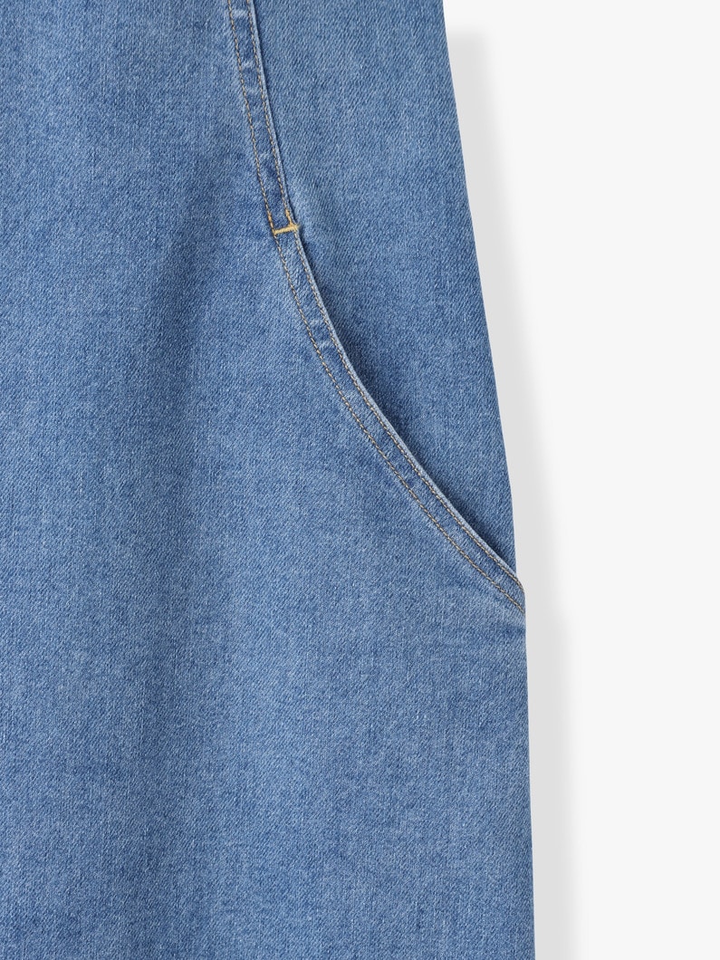 ストレッチ デニム ミニドレス 詳細画像 blue 4