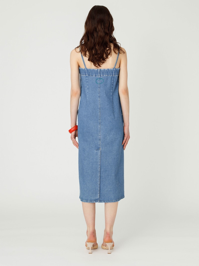 ストレッチ デニム ミニドレス 詳細画像 blue 3