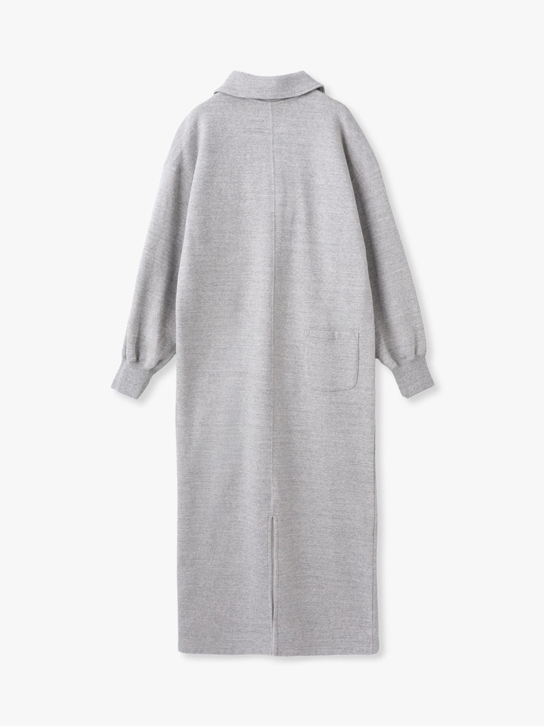ハーフジップ スウェット ドレス 詳細画像 top gray 1