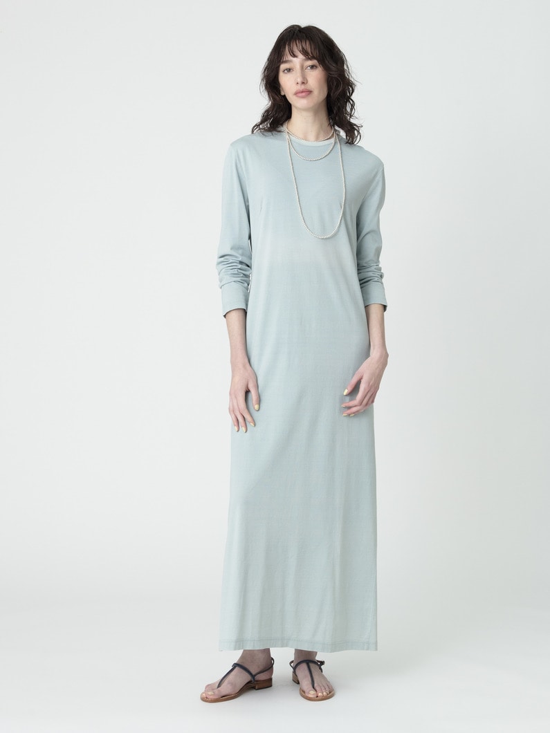 インディゴ ロング ドレス 詳細画像 pale blue