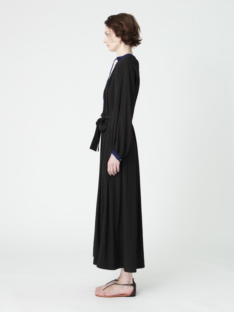 ボリューム スリーブ フレア ドレス 詳細画像 black 2