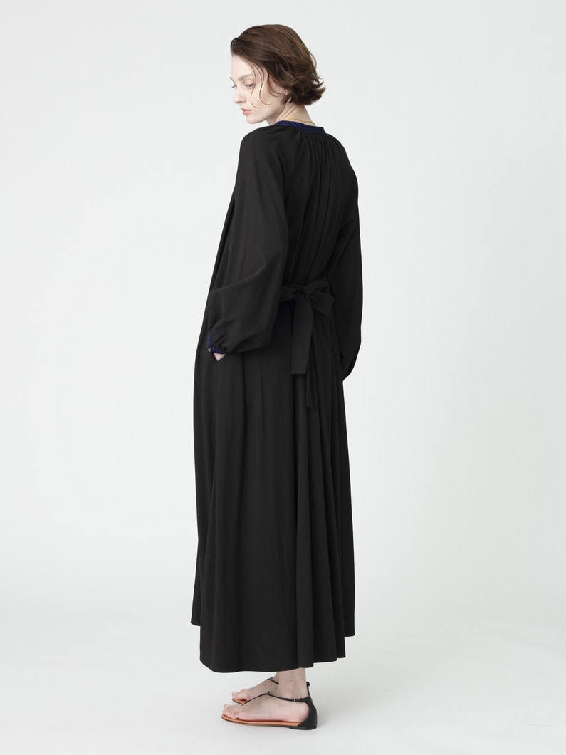 ボリューム スリーブ フレア ドレス 詳細画像 black 4