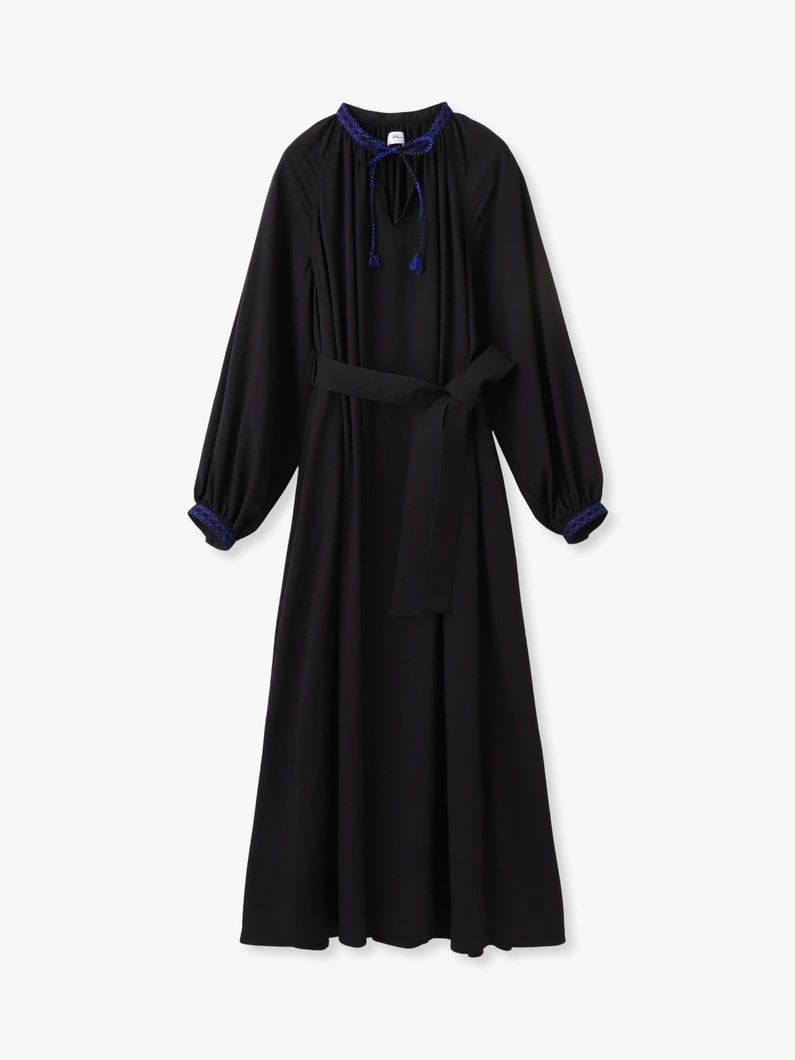 ボリューム スリーブ フレア ドレス 詳細画像 black 5