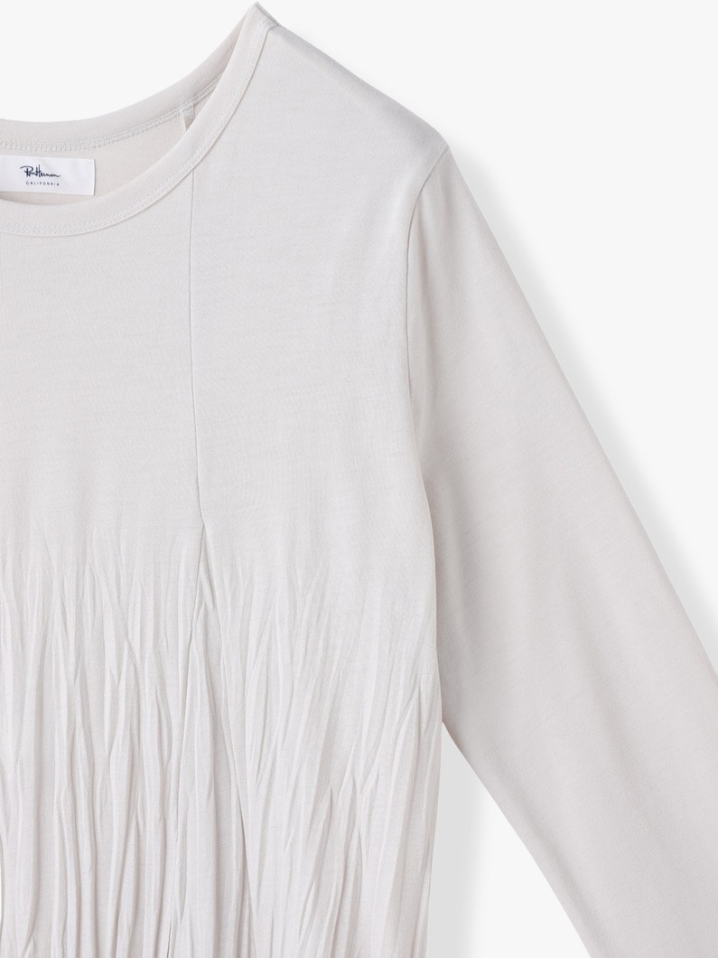 リンクル ドレス（ブラック/アイボリー/レッド） 詳細画像 red 2