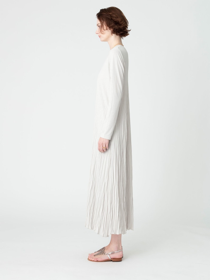 リンクル ドレス（ブラック/アイボリー/レッド） 詳細画像 ivory 2