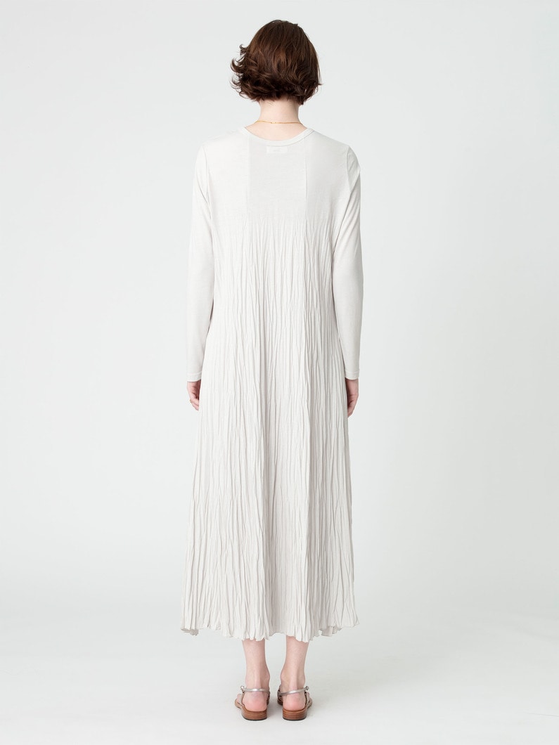 リンクル ドレス（ブラック/アイボリー/レッド） 詳細画像 ivory 3