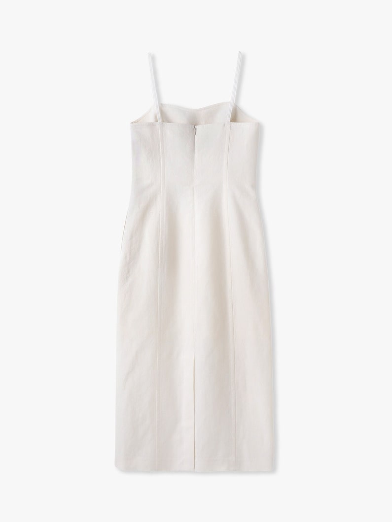 ウールコットン リネン オックスフォード キャミソール ドレス 詳細画像 off white 1