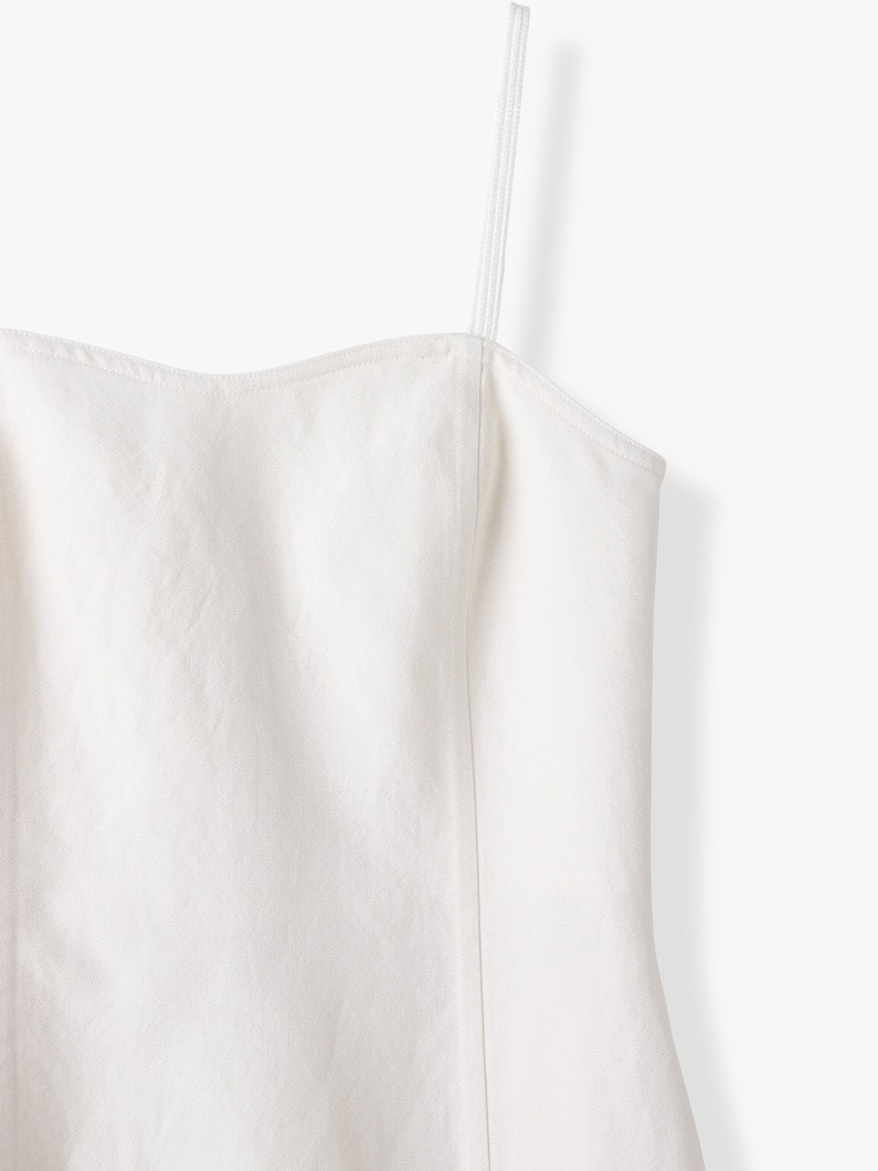 ウールコットン リネン オックスフォード キャミソール ドレス 詳細画像 off white 2