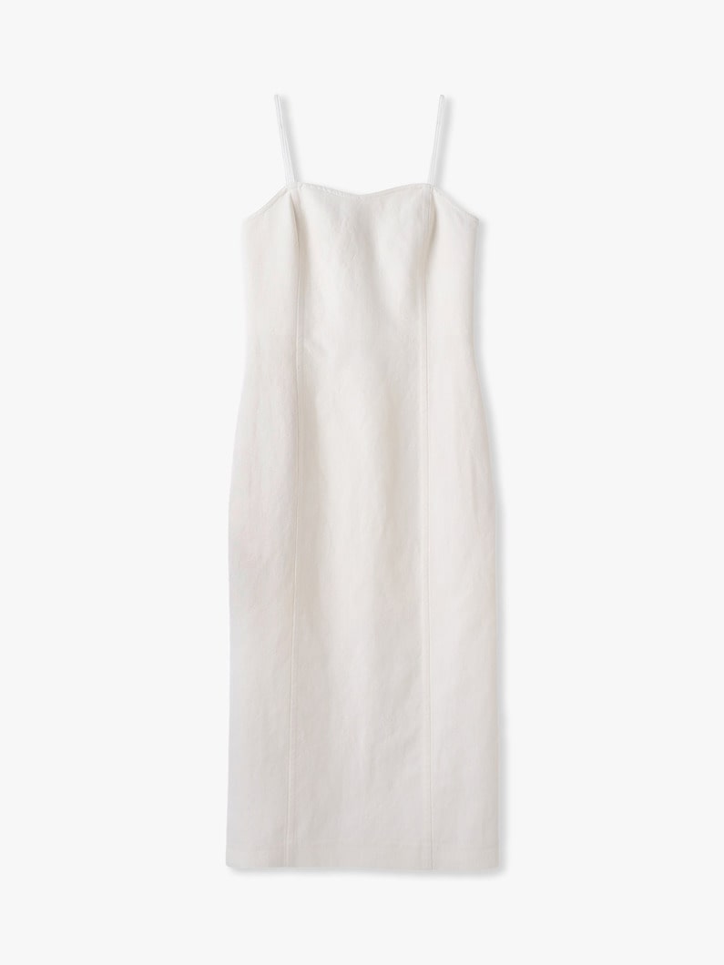 ウールコットン リネン オックスフォード キャミソール ドレス 詳細画像 off white 1