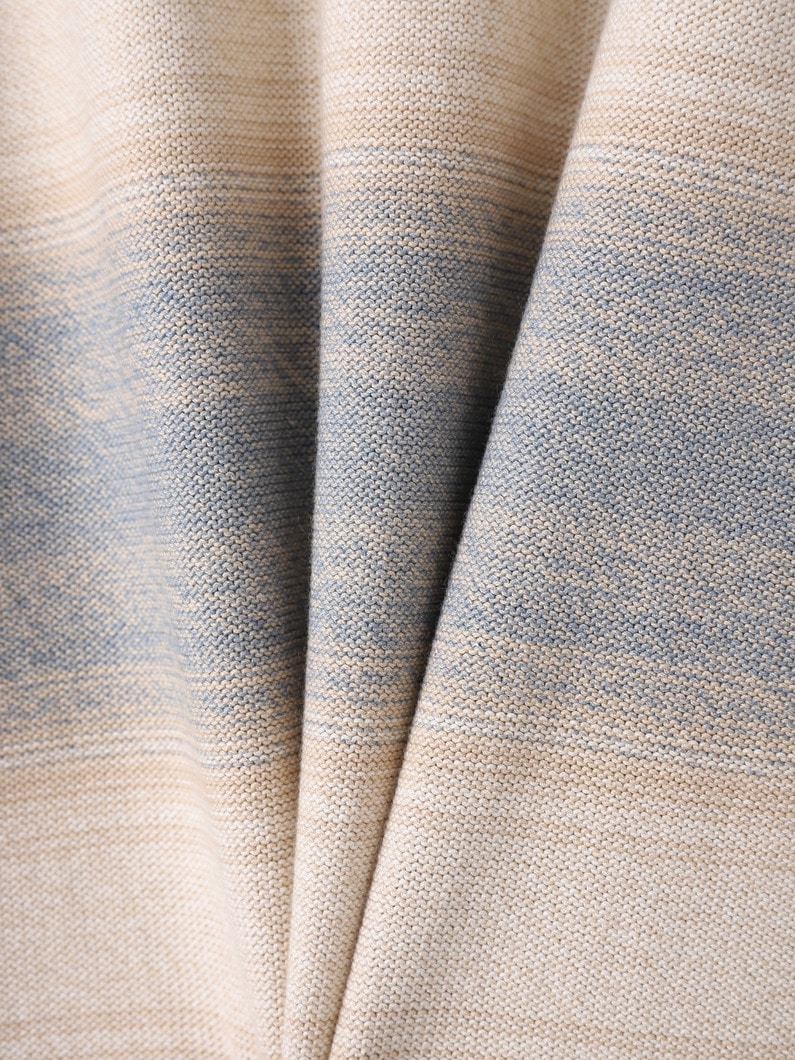 コットンシルク グラディエント ストライプ ニット スリーブレス ドレス 詳細画像 multi 4