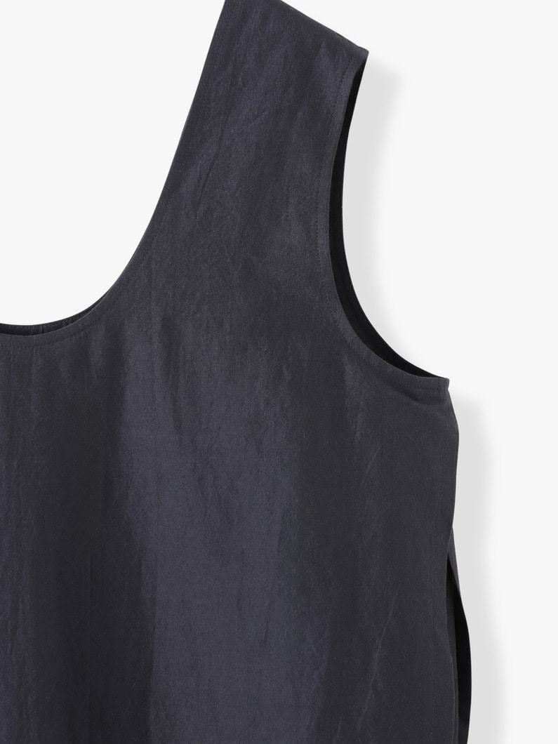 シルクリネン スリーブレス ドレス 詳細画像 charcoal gray 2