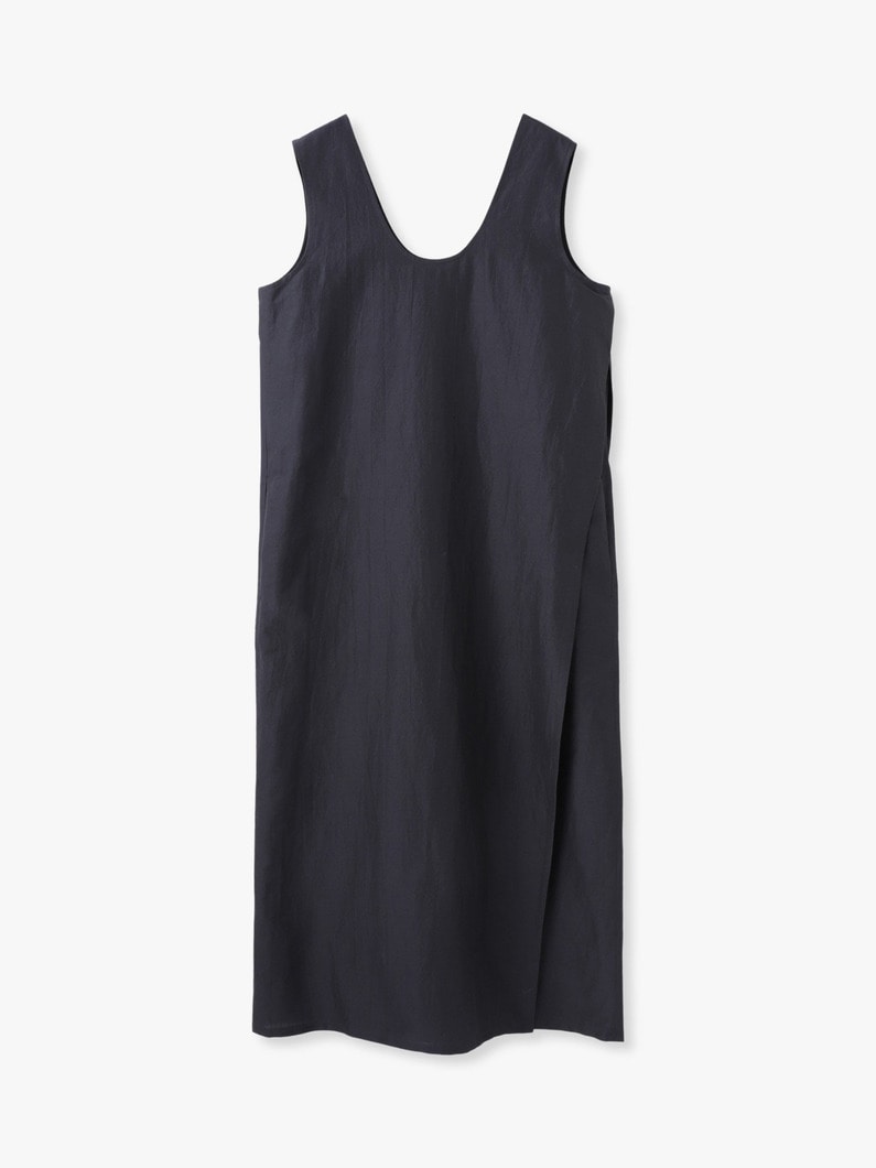 シルクリネン スリーブレス ドレス 詳細画像 charcoal gray 4