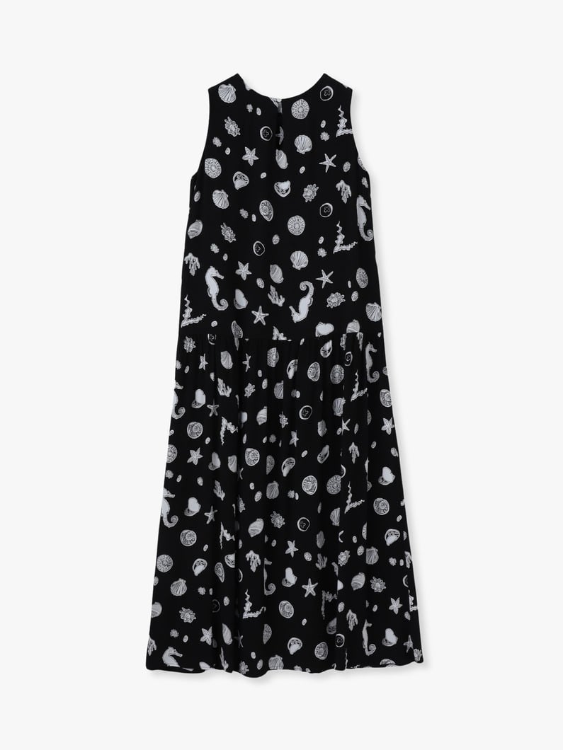 マリンライフ プリント ドレス 詳細画像 black 1