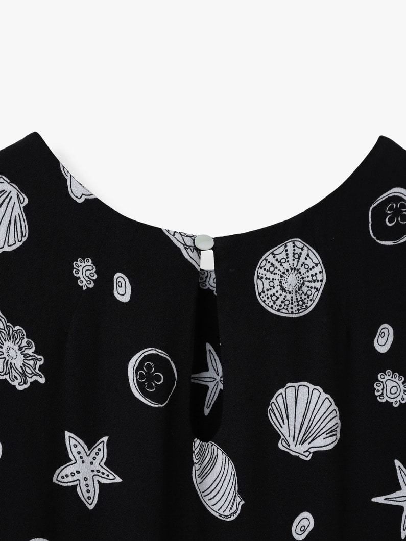 マリンライフ プリント ドレス 詳細画像 black 3