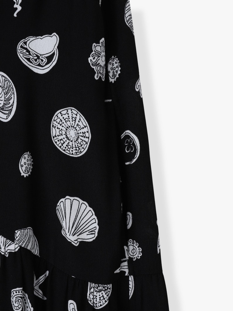 マリンライフ プリント ドレス 詳細画像 black 4