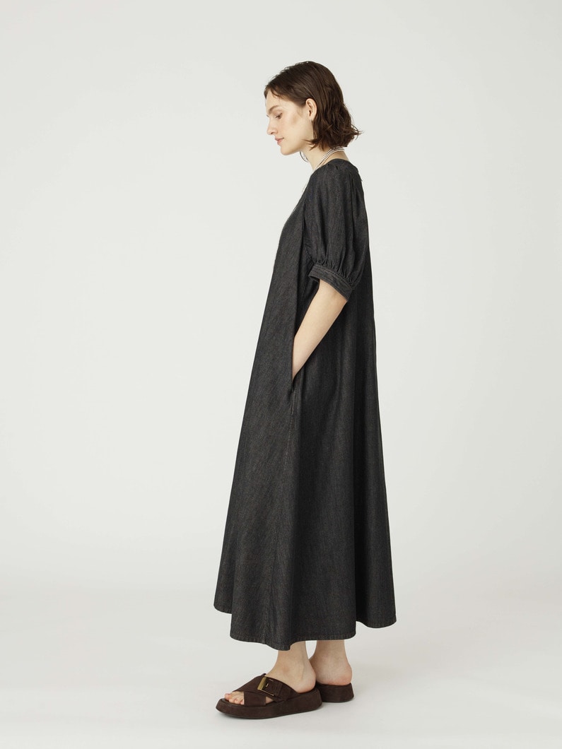 デニム マキシドレス 詳細画像 black 2