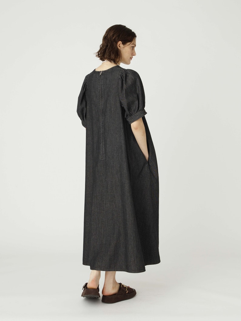 デニム マキシドレス 詳細画像 black 3