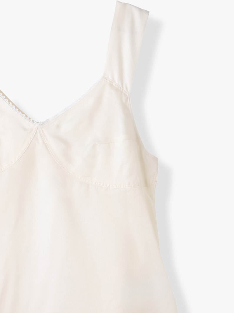 レース トリム ミディ スリーブレスドレス 詳細画像 off white 2